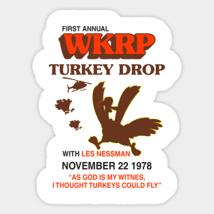 Vintage Wkrp Turkey Drop Sticker